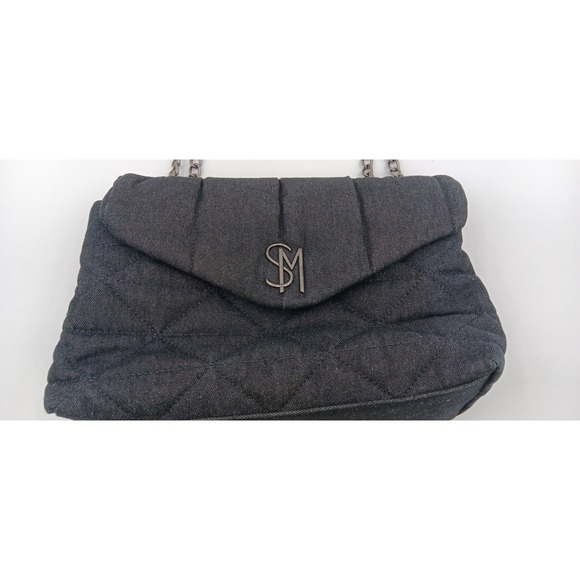 Steve Madden Handbags - Steve Madden Puffer Purse Denim Chain Bag ‎ Gray With Pockets 13x8x5